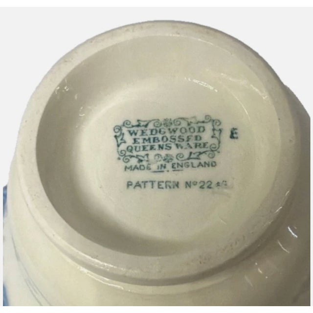 Wedgewood Embossed Queens Ware Tea Cup and Saucer Set of Six For Sale - Image 6 of 6