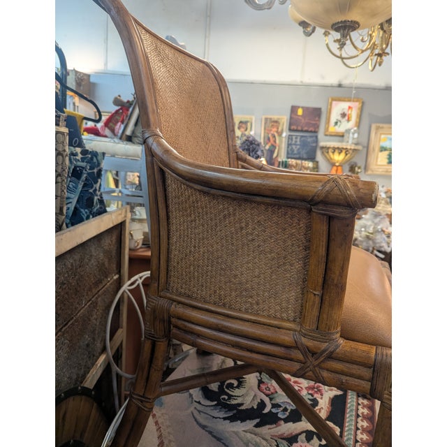 Wood 1980s Bamboo Accent Chair For Sale - Image 7 of 7