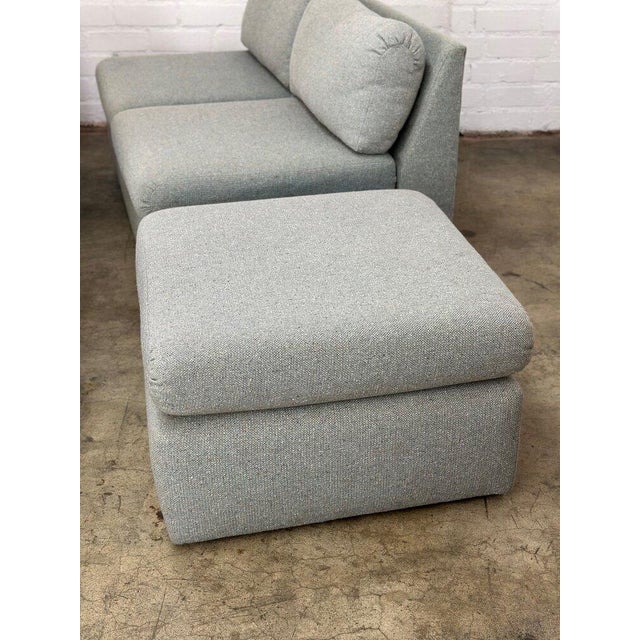 Early 20th Century Vintage Modular Sectional in Blue Chairish