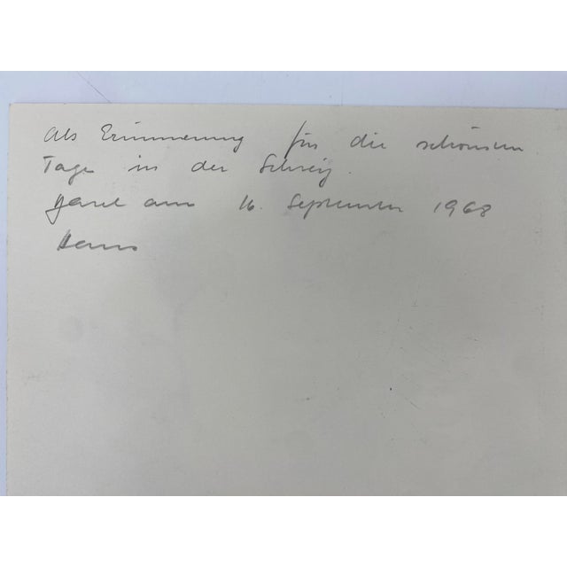 Hans Ott, Sunflower, 1968, Ink and Watercolor Drawing For Sale - Image 6 of 7