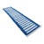 Handmade Cotton Vegetable Dyed Blue and White Scalloped Dhurrie Runner - 3x10 For Sale