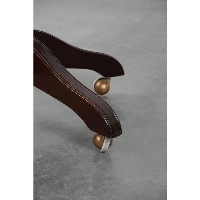 Chesterfield Office Chair in Cowhide Leather on Wheels For Sale - Image 13 of 18