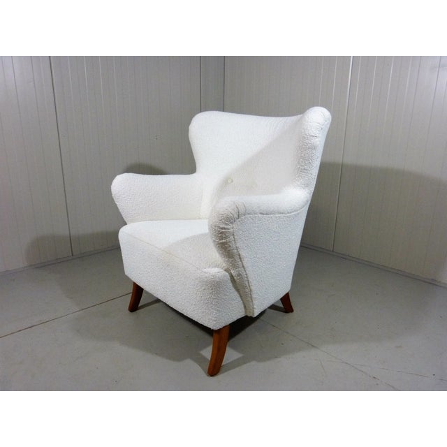 Boucle Lounge Chair, Sweden, 1950s For Sale - Image 9 of 15