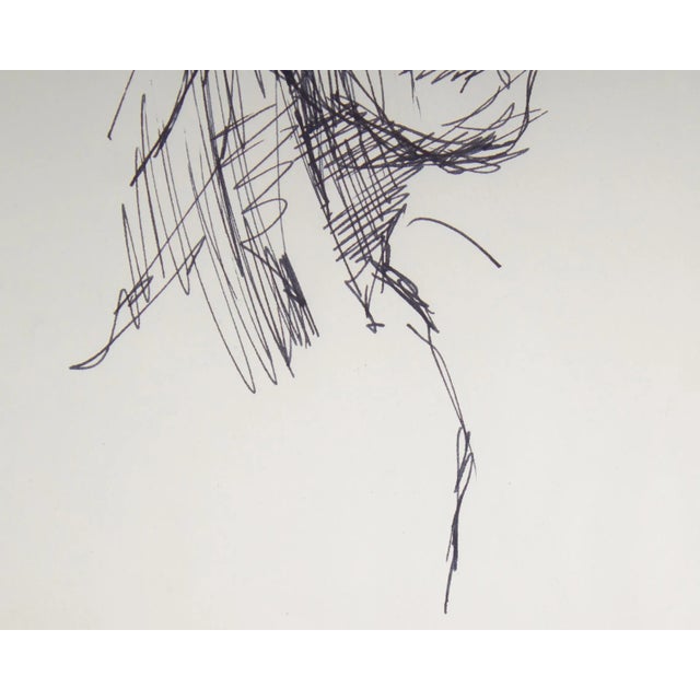 1960s 1960s Abstract Ink Portrait Drawing by James L. Bruch For Sale - Image 5 of 8