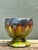 Mid 20th Century Vintage Drip Glaze Ceramic Pedestal Bowl For Sale - Image 5 of 12