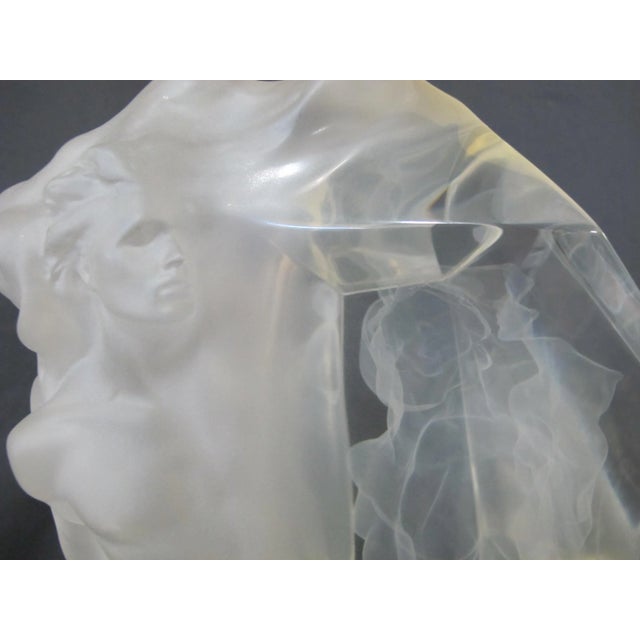 Frederick Hart Signed Numbered Transcendent Nude Figural Clear Lucite Sculpture For Sale - Image 10 of 13
