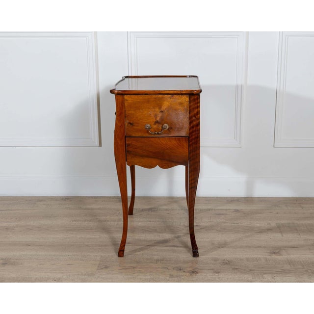 Late 19th-Century French Walnut Bedside Cabinet with Hidden Writing Desk For Sale - Image 10 of 11