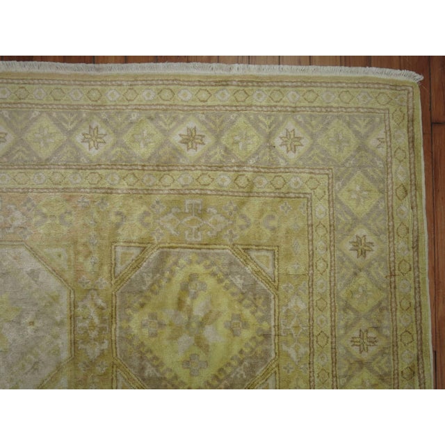 Early 21st Century Gold Turkish Silk Rug - 4'1" x 5'7" For Sale - Image 4 of 6