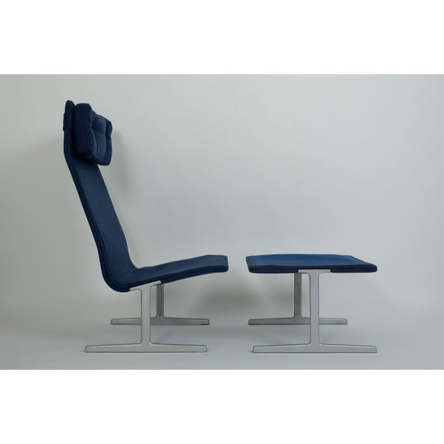 Mid-Century Modern Vintage Lounge Chair and Ottoman by Dieter Rams for Vitsoe, 1970s, Set of 2 For Sale - Image 3 of 18