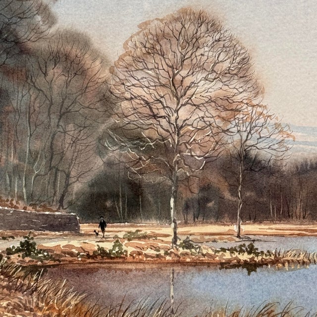 George Griff Griffiths Original Yorkshire Watercolor Painting Swinsty Reservoir For Sale - Image 4 of 12
