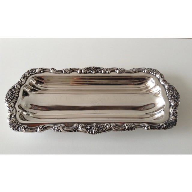 Towle Silversmiths Vintage C1970's Georgian Style Towle Serving, Bread/Cracker Tray For Sale - Image 4 of 9