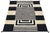 Modern Navajo-Style Hand-Knotted Wool Rug – Black & Cream Graphic Geometric For Sale - Image 9 of 12