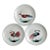 Hand Painted Nove Italian Bird Plates, Set of 3 For Sale