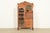 Antique Victorian Carved Tiger Oak Side-by-Side Bookcase With Drop Front Secretary Desk, Circa 1900 For Sale - Image 15 of 15