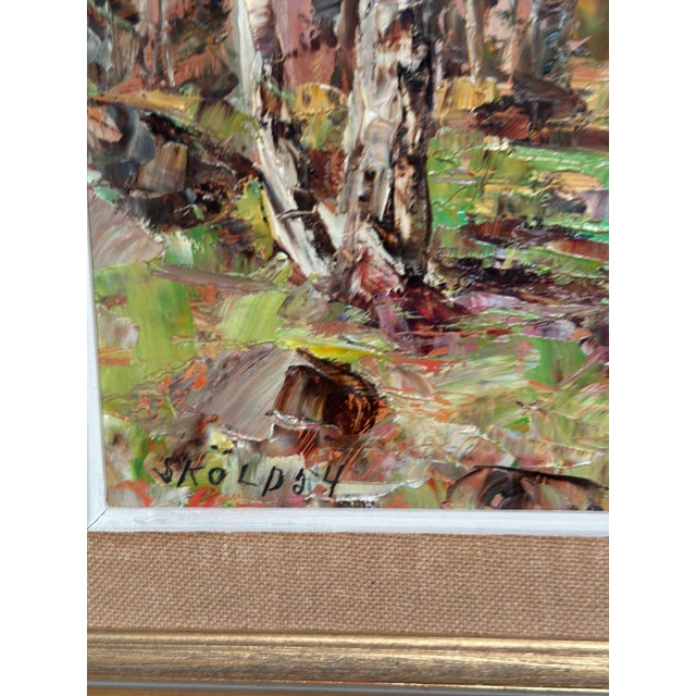 John Sköld, Birch Forest, 1954, Oil on Canvas, Framed For Sale - Image 6 of 18