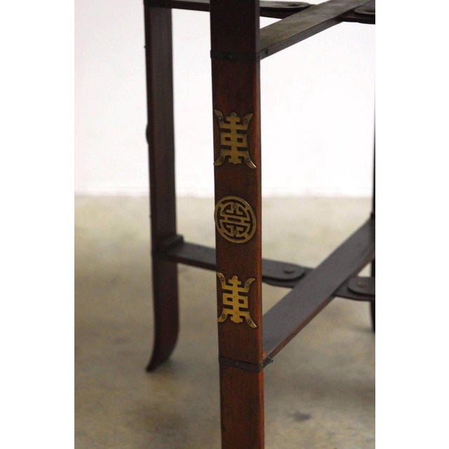 Asian Folding Brass Tea Tray Table or Drinks Table Chairish