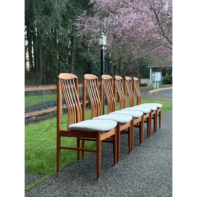 1980s Benny Linden Danish Modern Teak Dining Chairs - Set of 6 For Sale - Image 9 of 9