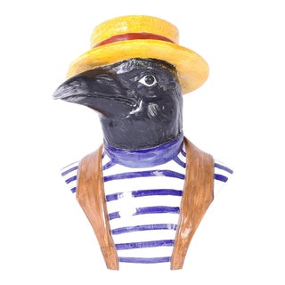 Porcelain Bust of a Bird Gondolier For Sale