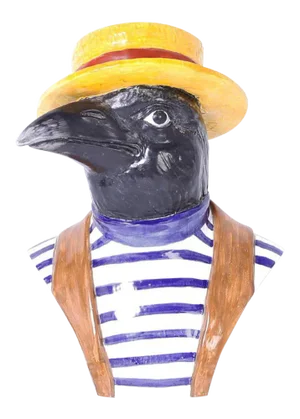 Porcelain Bust of a Bird Gondolier