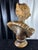 24" Mid-Century Italian Basco "Attila's Antiquity" Patinated Chalkware Bust of Apollo Belvedere For Sale - Image 4 of 11