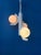 Mid-Century Modern White Pendant Lamp with Opaline Glass Shades For Sale - Image 6 of 13