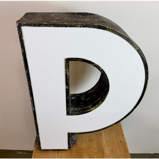 Large Vintage Illuminated Advertising Letter P, 1960s For Sale - Image 10 of 17