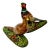 1973 Boho Chic Americana Folk Art Ceramic Pheasants - A Pair, Thanksgiving For Sale