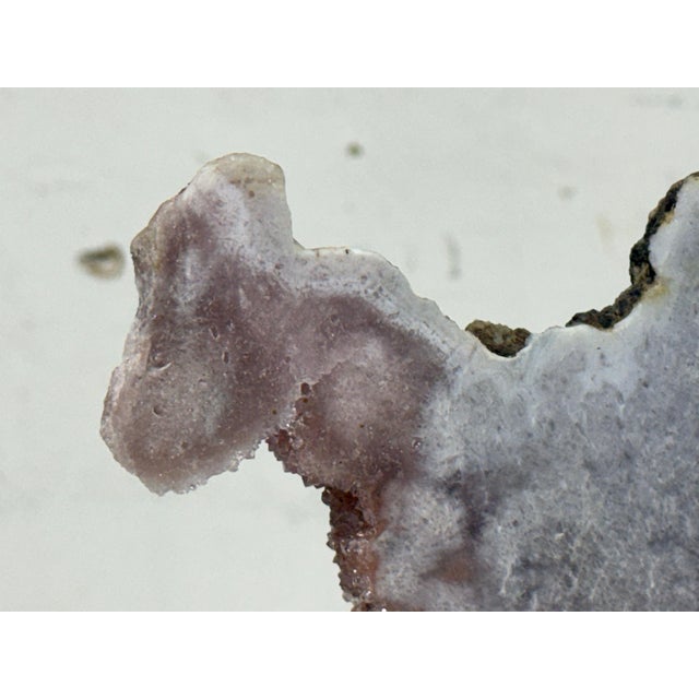 1990s Pink Amethyst Crystal Slab on Stand For Sale - Image 5 of 12