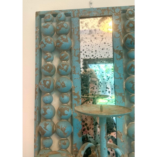 Vintage Iron Candle Wall Sconces - A Pair For Sale - Image 11 of 12