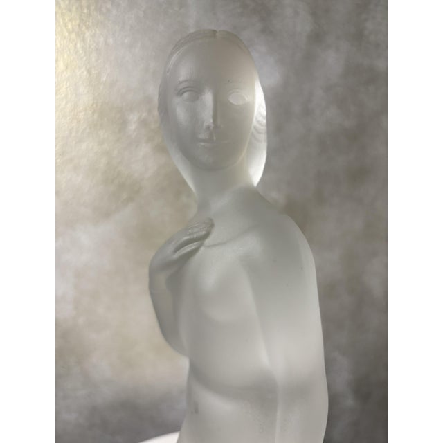Young Woman Glass Figurine by Curt Schlevogt, Czechia, 1930s For Sale - Image 12 of 12