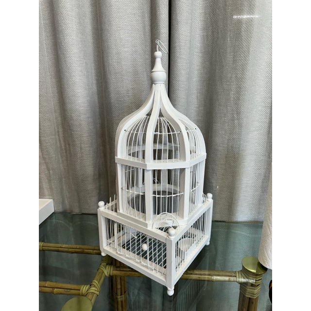 Dome White Birdcage For Sale - Image 4 of 6