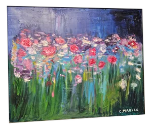 Camille Mariau, Nympheas, 2020, Oil on Canvas, Framed