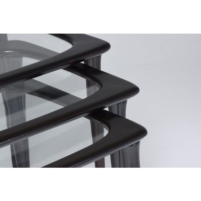 Wood 20th Century Italian Nesting Tables by Ico Parisi - Set of 3 For Sale - Image 7 of 13