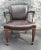 Brown Late 20th Century Drexel Mahogany and Leather Office Chair With Nailhead Trims For Sale - Image 8 of 10