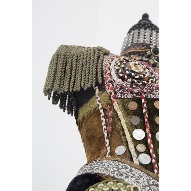 Susanna Hardage, Mannequin with Textile Assemblage, Coins and Costume Jewellery, 1980s, Mixed Media Sculpture For Sale - Image 6 of 16