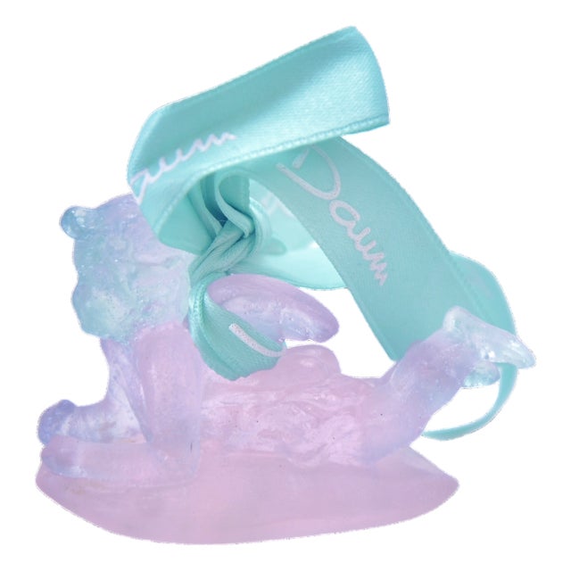 Daum French Crystal Pink Angel For Sale