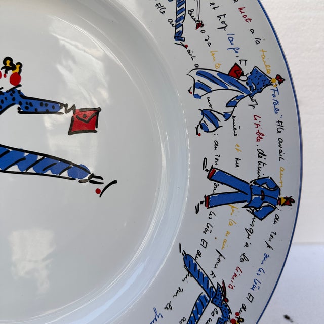 Large Porcelain Plate by Sonia Rykiel, France, 1990s For Sale - Image 18 of 18
