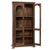 Salvaged Wood Arch Glass Farmhouse Display Cabinet For Sale - Image 10 of 11