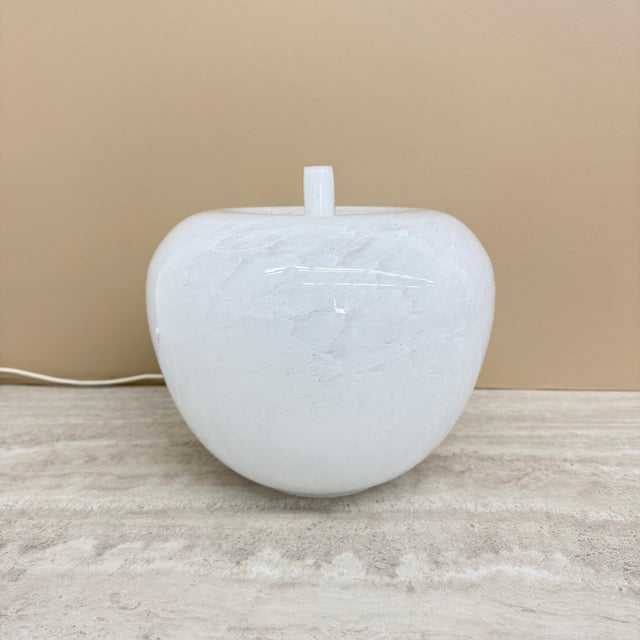 Mid-Century Modern Vintage Glass Apple Table Lamp by Eickmeier, 1970s For Sale - Image 3 of 18