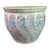 Vintage Asian Floral Large Fish Bowl Jardinière Planter Painted Pastel Colors For Sale