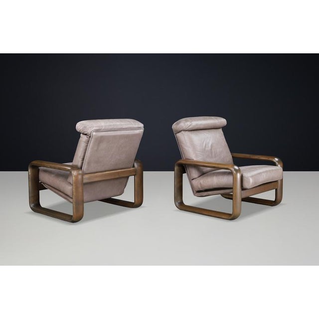 Hombre Leather Lounge Chairs by Burkhard Vogtherr for Rosenthal, Germany, 1970, Set of 2 For Sale - Image 14 of 17