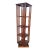 Walnut revolver bookcase with three shelves. Dimensions (wxdxh) 40.5 x 40.5 x 150 cm