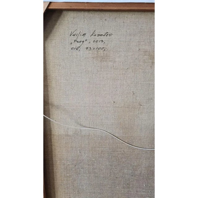 Contemporary Vadim Kovalev, Frog, 2013, Oil on Canvas For Sale - Image 3 of 4