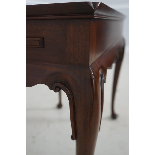 Henkel Harris Mahogany Queen Anne Style Tea Table For Sale - Image 14 of 18