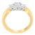 Contemporary 14K Two-Toned Gold 1/2 CTTW Round-cut Diamond Ring (G-H, SI1-SI2) For Sale - Image 3 of 4