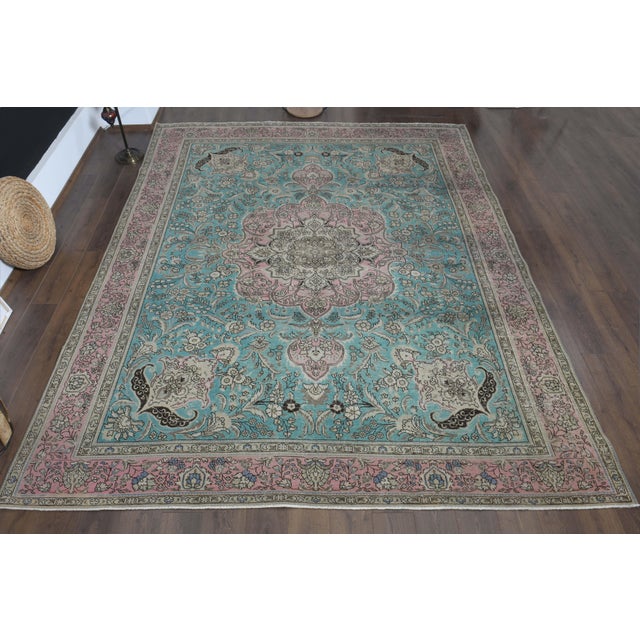 Vintage Persian Hand-Knotted area rug is a semi-antique vintage area rug. The '70s Eastern region of Anatolian's unique...