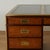 Campaign Vintage Large Scale Leather Top Campaign Style Partners Desk by Baker For Sale - Image 3 of 18