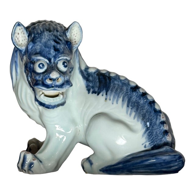 Japanese This Item Is an Antique Japanese Hirado Porcelain Karashishi (Guardian Lion-Dog For Sale