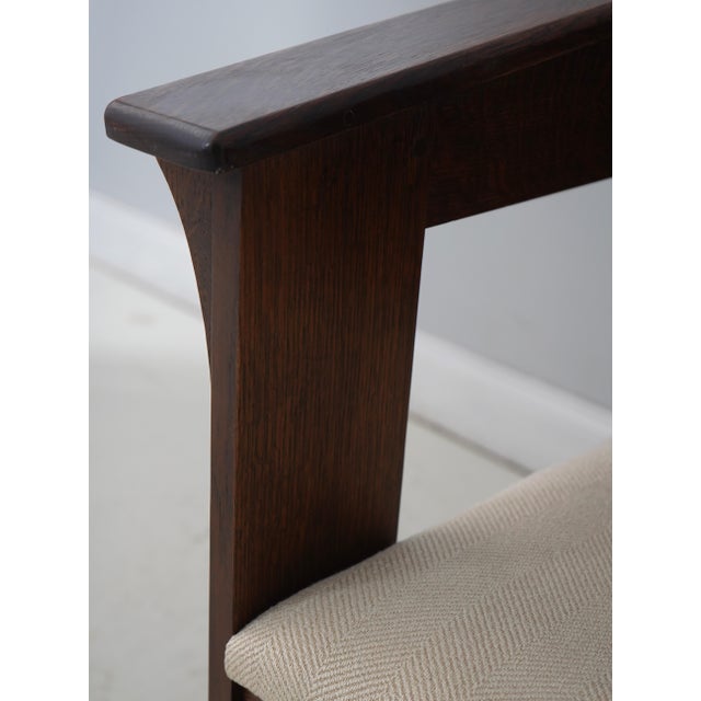 Brown Pair Stickley Mission Oak Limbert Cafe Chairs For Sale - Image 8 of 18