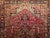 Vintage Persian Heriz Rug, Hand-Knotted Wool, Geometric Medallion Pattern, Red & Navy, 9x12 For Sale - Image 14 of 18